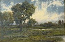 Charles S. Dorion marshland oil painting image